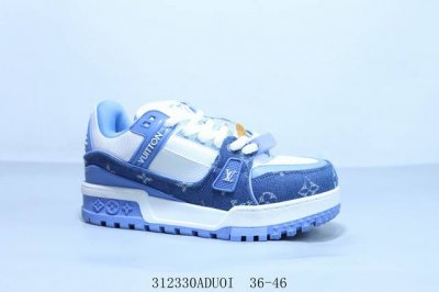 170 lv路易威登Louis Vuitton Trainer Sneaker Low休闲运动文化百搭篮球鞋胖丁 空胶 货号 51Bcolre 312330Ad