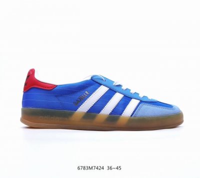 阿迪 Ad Gazelle Indoor Trainers Olympic Pack Red 羚羊内训系列低帮复古德训风百搭休闲运动板鞋 货号：If9643 尺