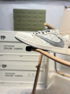 公司级头层皮古驰X 乔丹Air Jordan 1 Low Aj1低帮系列篮球鞋 官方同步配色 原装级产物 #拒绝公底 立体鞋型 细节完美 高清洁度Sj2068