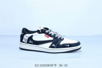 乔丹Air Jordan 1 Low Aj1 乔1低帮复古文化休闲运动篮球鞋倒勾 斯图西 货号 Yx5066-299 421420Adeop半 36-45