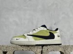 Travis Scott X Fragment Design X Air Jordan 1 Low Og Sp Aj1 乔1 斯图西联名-米绿黑双拼 低帮文化休