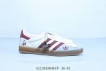 阿迪达斯三叶草Adidas Originals Samba Vegan Og”Spd“桑巴舞系列绅士德训足球风百搭低帮休闲运动板鞋白红 货号 Dm1234-00