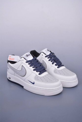 Nike Air Force 1 Low 斯图西联名 原楦头原纸板 打造纯正空军版型 专注外贸渠道 全掌内置蜂窝气垫 原盒配件 原厂中底钢印、拉帮完美 官方货号