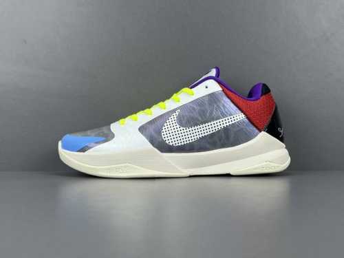 渠道优势，！ Og版 科比5 Nike Zoom Kobe 5 圆头 系带 合成革 减震防滑耐磨 低帮 实战篮球鞋 男女同款 白灰绿 尺码36-48.5 货号c
