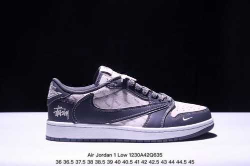 海外爆款限量发售！公司级 Travis Scott X Fragment Design X Jordan Air Jordan 1 Low Og Sp “斯图西