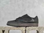 放店私 Travis Scott X Air Jordan 1 Low Og Velvet Brown 倒钩9.0 丝绒摩卡 原档高精度后跟鬼脸Logo电绣效果