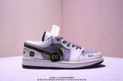 高端定制 Travis Scott X Jordan 1 Low 洛杉矶紫金湖人联名-La城市限定 倒勾低帮休闲版本 原厂全头层皮 大厂纯原品质出货 纯正版型