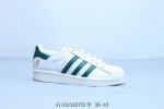 阿迪达斯Adidas Originals Superstar防滑耐磨轻便透气 低帮 贝壳头板鞋 白绿 货号 Jq6119 411035Adtte半 36-45