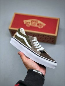 余文乐同款 Vans Sk8-Low 棕绿拼接爆款来了！ Vans范斯Sk8-Low 夏季新款复古棕绿拼接低帮情侣运动休闲帆布鞋滑板鞋 余文乐同款Vans Sk