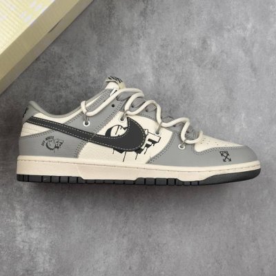 本地 核心私 Nike Sb Dunk Low Off-White系列 绑带爱心灰勾 周年高端定制 低帮休闲板鞋 #定制鞋盒 大厂纯原品质出货 超高清洁度 皮料