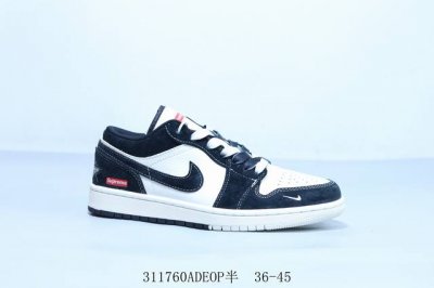 220 nike Air Jordan 1 Low Gs"White/Black/Pink"Aj1乔丹一代低帮经典复古文化休闲运动篮球鞋 货号 Sj9950-0