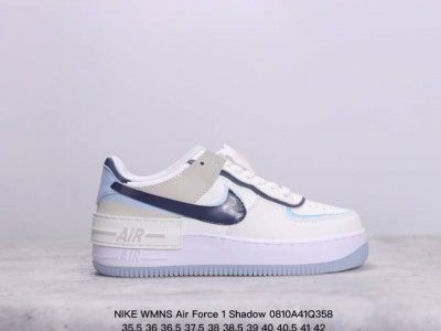 耐克nike Wmns Air Force 1 Shadow全新少女系解构主义设计 马卡龙空军一号轻量增高低帮百搭板鞋 为经典设计注入玩味元素 分层结构、加大中