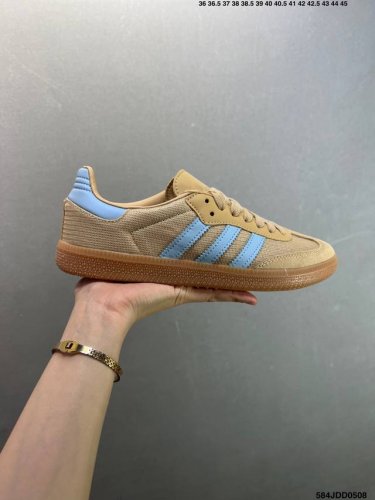 阿迪达斯三叶草Adidas Originals Samba Vegan Og”Spd”桑巴舞系列绅士德训足球风百搭低帮休闲运动板鞋 货号:B75807 尺码:3