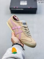 130 亚瑟士 Onitsuka Tiger Mexico 66 Slip On 鬼冢虎复古时尚 舒适透气皮革鞋面 耐磨防滑 休闲运动跑步鞋 虎底采用磨耐防橡滑