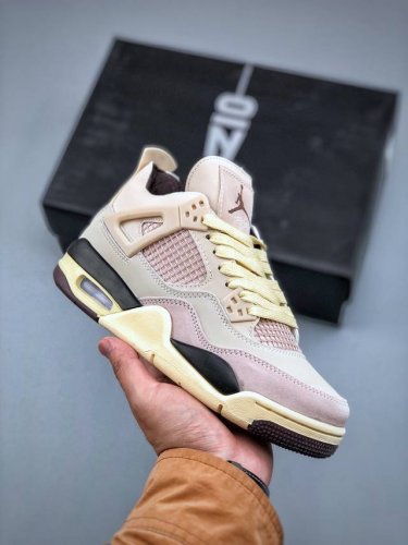 Ma ManiéRe X Air Jordan Aj4 Retro Sp”Violet Ore“ Amm联名淡粉 货号：Fz4810 200 尺码：36-47.