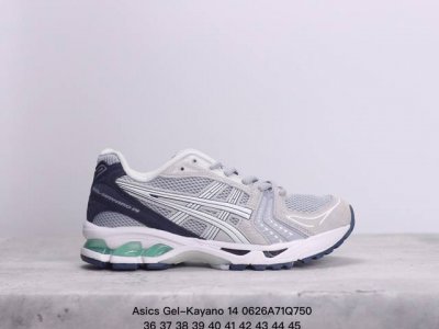 亚瑟士 Asics Gel-Kayano 14 公司级版本运动休闲透气专业缓震慢跑鞋。采用工程弹性双层再生网格密度鞋面材质，后跟3D可视gel缓震乳胶物料，升级