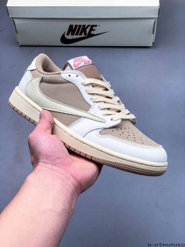 真标半码！耐克Nike Air Jordan Low 1 乔1低帮倒勾Lv联名经典休闲鞋 0414924X22