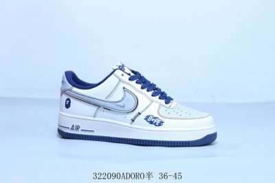 耐克 Nike Air Force 1 Af1耐克 低帮 空军一号休闲板鞋 白蓝联名 货号 Dq6628-151 322090Adoro半 36-45