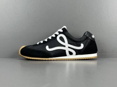 渠道优势， ！ 纯原版 罗意威 Loewe罗意威 Ballet Runner 2.0 小牛皮 圆头系带 低帮 生活休闲鞋 尺码 35 36 37 38 39 4