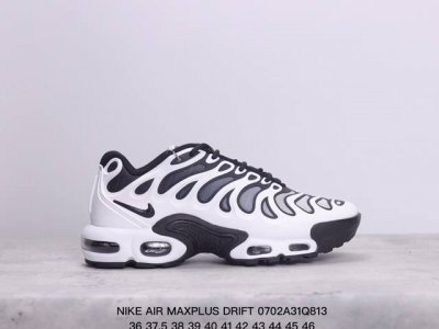 公司级耐克nike Air Maxplus Drift休闲气垫缓震跑步运动鞋 造型超讨喜！鞋面以帆布和织物材质包裹，保证了轻薄透气，更适合夏季穿着。鞋侧 鱼骨