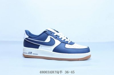 Nike Air Force 1 Af1耐克 空军一号休闲板鞋 蓝白棕 货号 Dq7659-101 48003Aduyq半 36-45