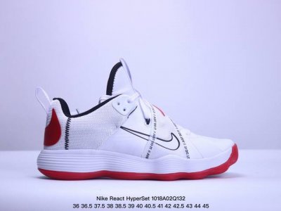 公司级耐克nike React Hyperset袜套加绑带运动 排球鞋男女鞋 货号:Dj4473-100 尺码:36 36.5 37.5 38 38.5 39