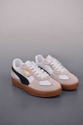 200 Puma Palermo 2024 彪马 防滑耐磨低帮德训板鞋 孔眼底座和脚趾凸起由猪八革材料制成 支持侧踏时的踏步工作 即使在健身房等使用环境中也能