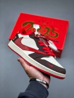 Travis Scott X Fragment Design X Air Jordan 1 Low Og Sp Aj1 乔1 蛇年限定 蛇鳞红勾 低帮文化休闲板