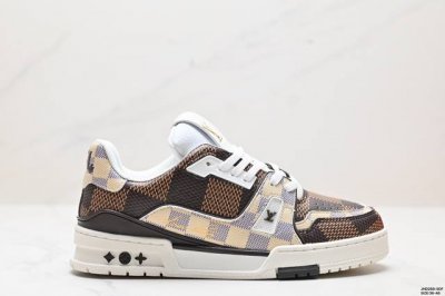 公司级全新lv路易威登louis Vuitton Trainer Sneaker Low休闲运动文化百搭板鞋 尺码:36-46 id:Jhd -Sdf