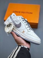 Nike Sb Dunk Low Lv联名-米灰勾 周年高端定制 低帮休闲板鞋 Fc1688-191 #定制鞋盒 大厂纯原品质出货 超高清洁度 皮料切割干净无任