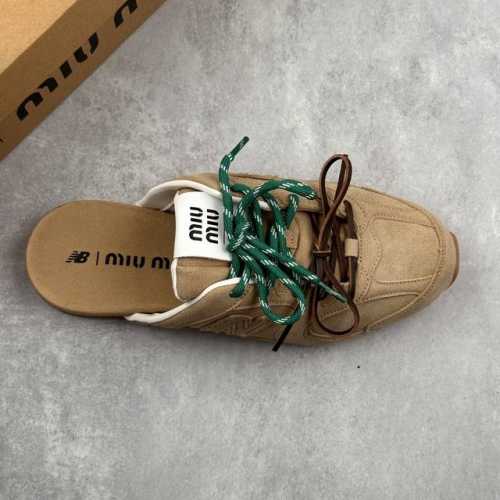 本地290 核心私 miumiu X New Balance 530系列 意大利奢侈品牌/缪缪联名款 低帮经典复古休闲半拖 #鞋款采用解构和轻盈的设计，彷旧的布