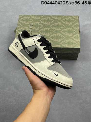 Nike Sb Dunk Low X Gucci 蓝灰白小钩 纯原大厂出品 极力推荐 原装头层材料 独家版型蒸餾加工 帶來的是更好的视觉和脚感体验 大厂纯原品质