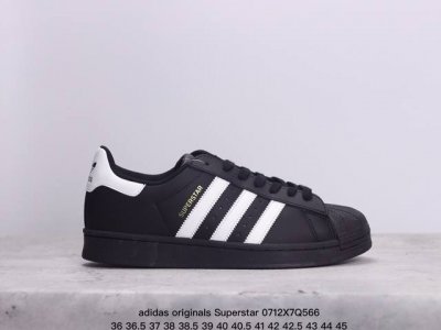 阿迪达斯adidas Originals Superstar防滑耐磨轻便透气 低帮 黑白经典贝壳头板鞋 尺码:36-45半 Xm0712Q566