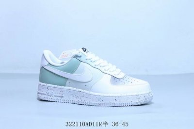 270 耐克 Nike Air Force 1 Af1耐克 低帮 空军一号休闲板鞋 白绿 货号 Mm6023-336 322110Adiir半 36-45