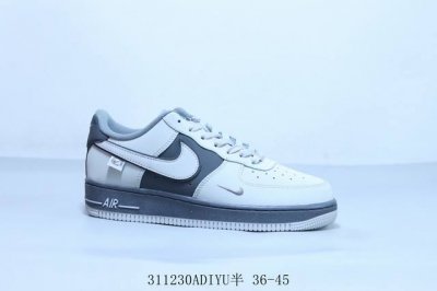160 耐克 Nike Air Force 1 Af1耐克 低帮 空军一号休闲板鞋 联名灰黑 货号 Db3301-067 311230Adiyu半 36-45