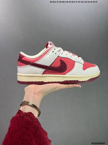 公司级 Nk Dunk Low Low 情人节白红 Hf0736-161 东南亚外贸特供订单 原厂sadesa D7 皮料 细纹排气孔完全一致 全套原楦原模倾力