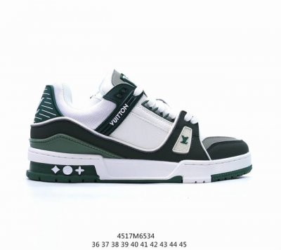 Lv路易威登louis Vuitton Trail Sneaker Low 休闲运动文化百搭篮球板鞋 致tpr光泽鞋底#耐弯折滴塑支持片#鞋垫嵌入超软脚感乳胶材