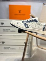 公司级头层皮Lv X乔丹Air Jordan 1 Low Aj1低帮系列篮球鞋 官方同步配色 原装级产物 #拒绝公底 立体鞋型 细节完美 高清洁度Yx5066