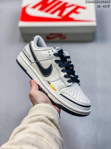 海外爆款限量发售！高端定制Nike Sb Dunk Low 藤原联名---机能黑白 高端定制 低帮休闲板鞋 定制鞋盒 大厂纯原品质出货 超高清洁度 皮料切割干净