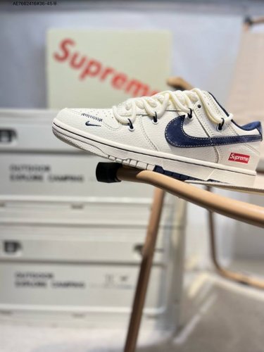 Nike Sb Dunk Low“Supreme联名” 周年高端定制 低帮休闲板鞋 定制鞋盒 超高清洁度 皮料切割干净无任何毛边 细节完美Yx5066 Ae76