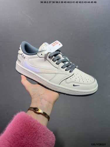 200 公司级Ts X Air Jordan Aj1 Low 倒钩低帮联名定制配色 Ch6336-013 原厂内置气垫魔块 A模大底 头层小牛皮 鞋舌Aj原厂专