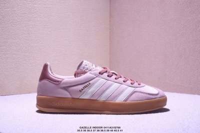 Adidas Gazelle Indoor浅粉色复古德训鞋男女款低帮运动休闲板鞋 36 -41 半码 Xm0411Q766