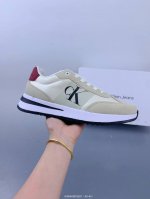 ckj Calvin Klein Jeans 绒面革 拼色系带 低帮 生活休闲鞋 Size：如图 编码：K394K0810507