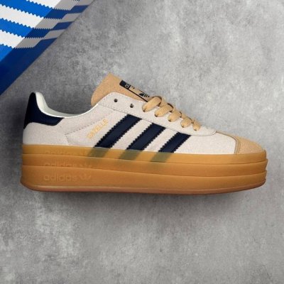 本地170 核心私 阿迪达斯Adidas Originals Gazelle Bold W 羚羊松糕系列复古百搭厚底增高低帮休闲运动板鞋 #男女鞋真标半码制#升