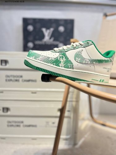 lv X Nk Air Force 1'07 Low 空军一号低帮休闲板鞋 #定制皮料 原楦原纸板 纯正空军版型 高清洁度 内置全掌气垫Sc9207 Aa777