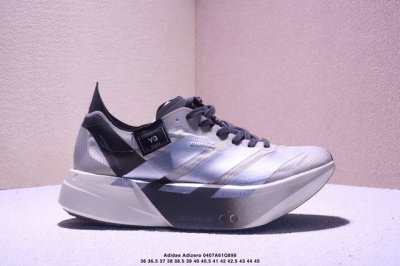 公司级Y-3 Adidas Adizero Adios Pro 4M 马拉松飞线贾卡轻质透气休闲运动跑步鞋 采用双层透气网纱 Flywire动态飞线绑缚鞋面材质