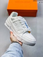 180 原版开发 全新爆款 Sneaker Lo 公司级路易威登板鞋面包鞋 新款 Lv Tyler X Louis Vuitton Trainer 圆头系带 魔