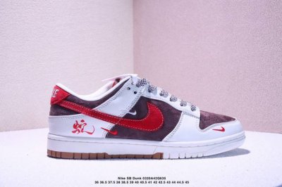 310 海外爆款限量发售！公司级 Nike Sb Dunk Low“蛇年系列——米粽红勾” 周年高端定制 低帮休闲板鞋 定制鞋盒 大厂纯原品质出货 超高清洁度