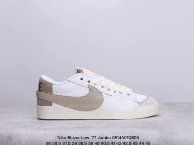 耐克 Nike Blazer Low '77 Jumbo 男女子运动鞋抓地板鞋革新重塑经典街头人气鞋款 采用人气传统外观，巧搭大号耐克勾勾设计和宽大鞋带。柔软泡