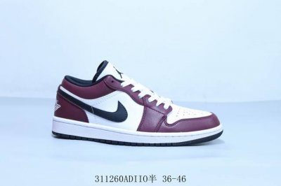 160 nike Air Jordan 1 Low Gs"White/Black/Pink"Aj1乔丹一代低帮经典复古文化休闲运动篮球鞋 货号 553558-1